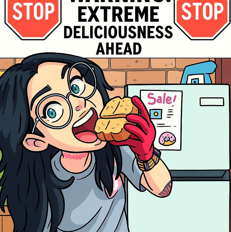 Handmade forged knives displayed on a wooden shelf, each set in a leather sheath and hung from a natural wood branch, with turquoise bead accents and small forged items arranged below.